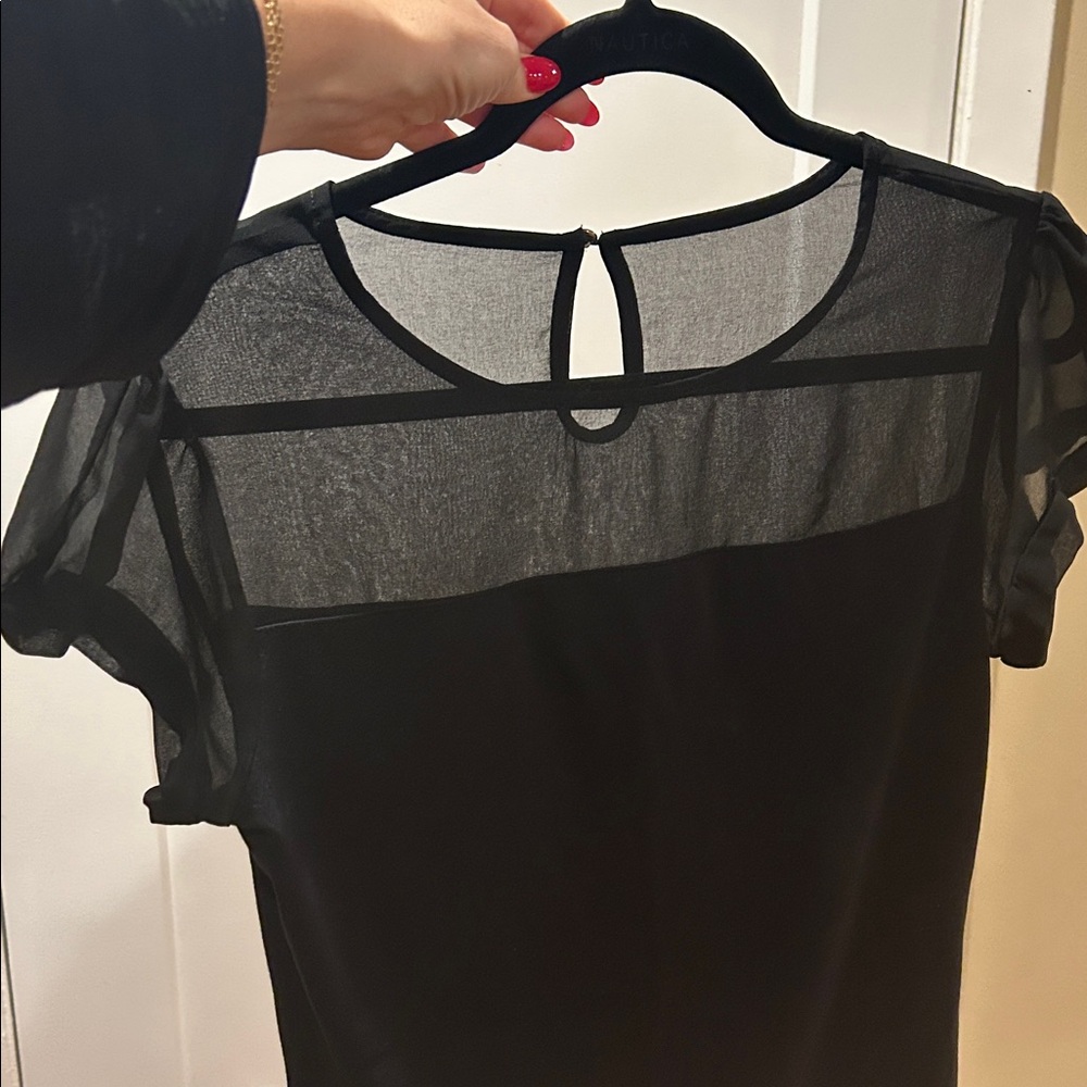 Express Black Short Sleeve Top